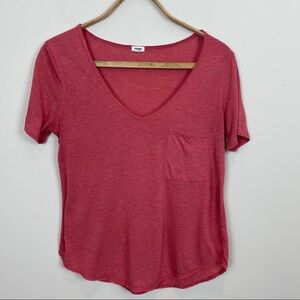 Garage || V-Neck T-Shirt with Front Pocket; Size L